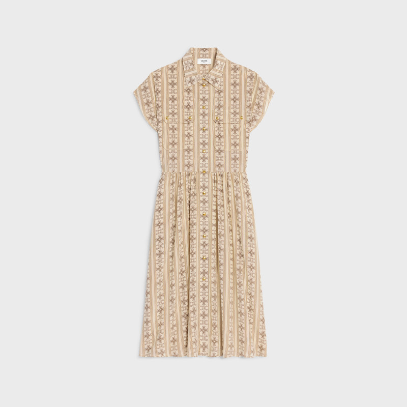 workwear dress in crêpe de chine 1