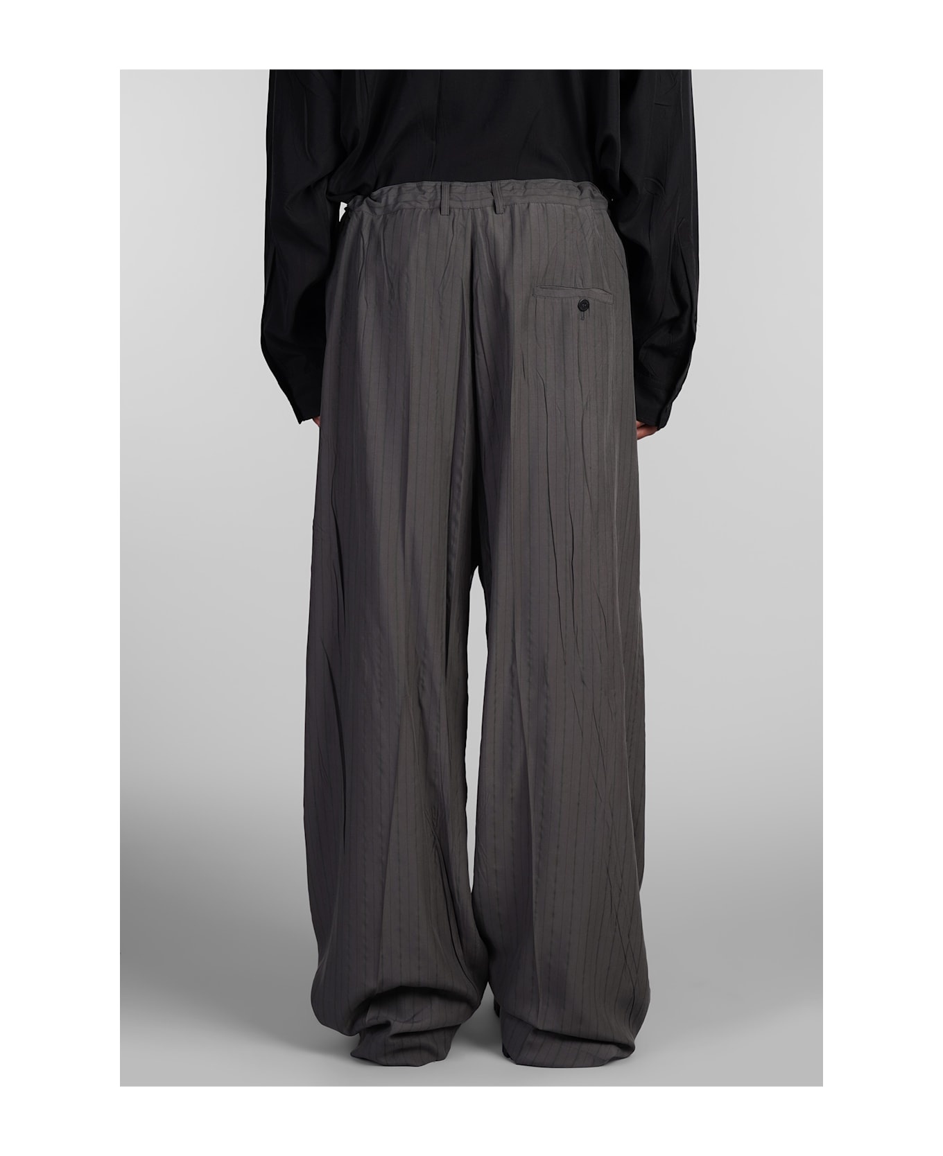 Pants In Green Wool And Polyester - 3