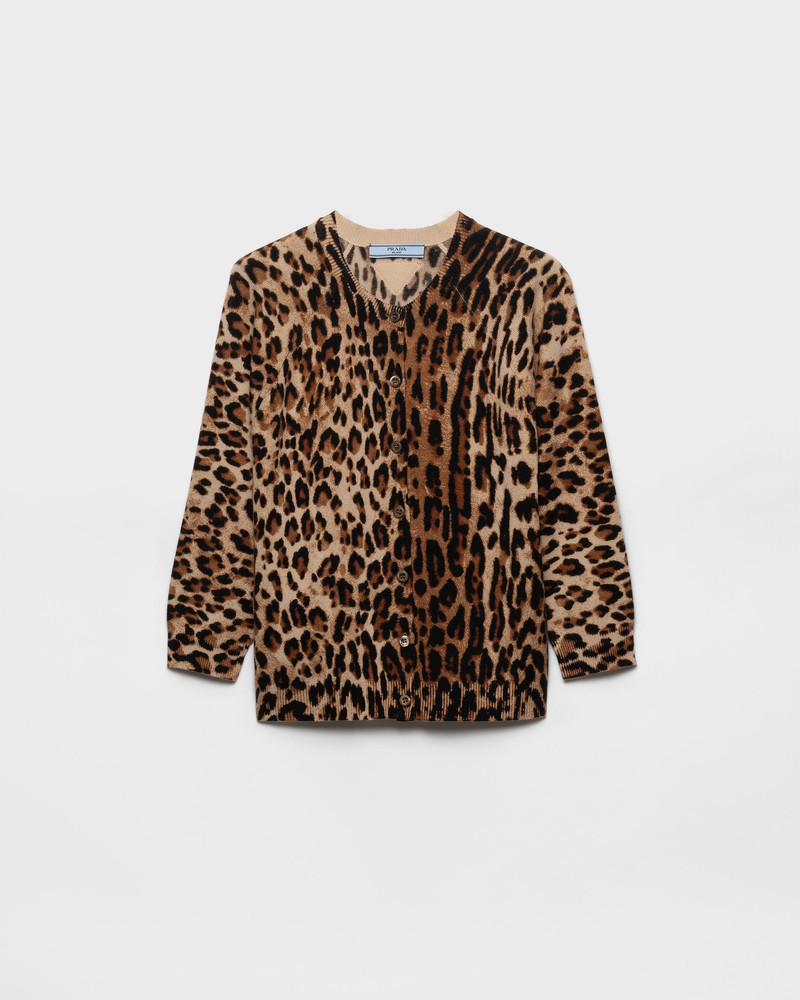 Printed cashmere cardigan 1