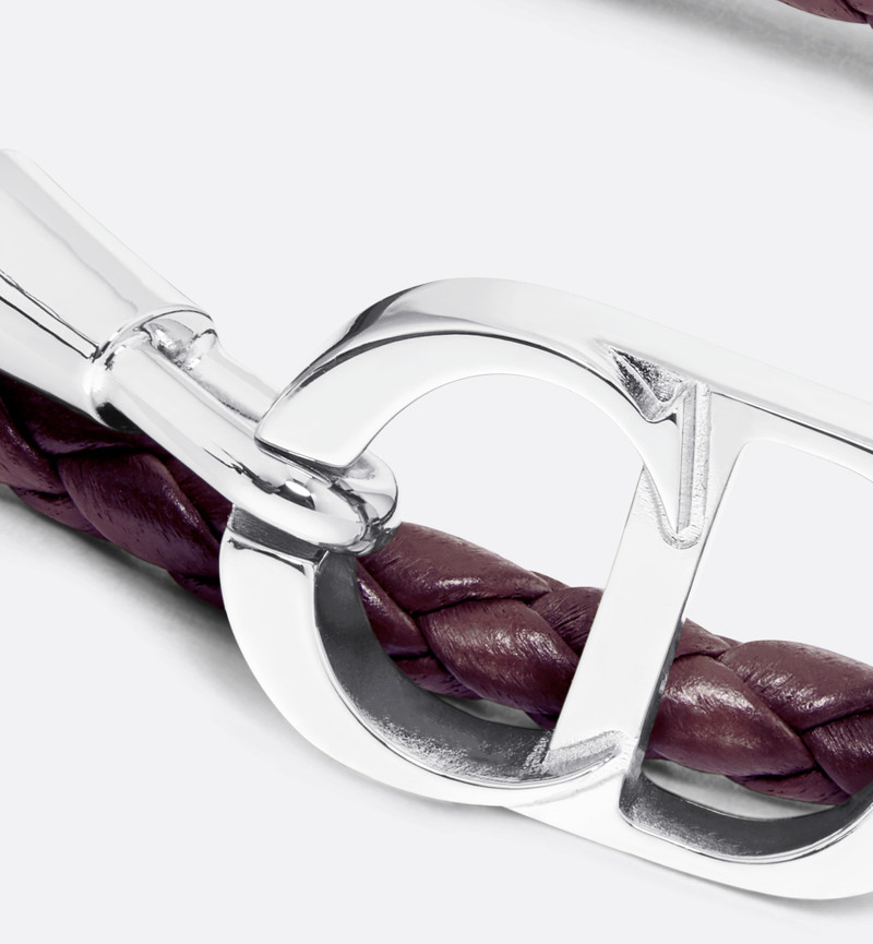 CD Icon Braided Leather Double Bracelet 3