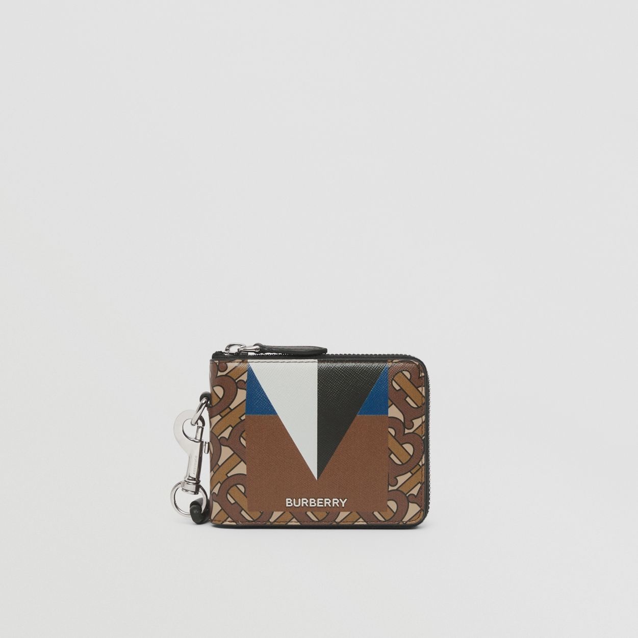 Monogram Print Leather Ziparound Wallet Lanyard - 7