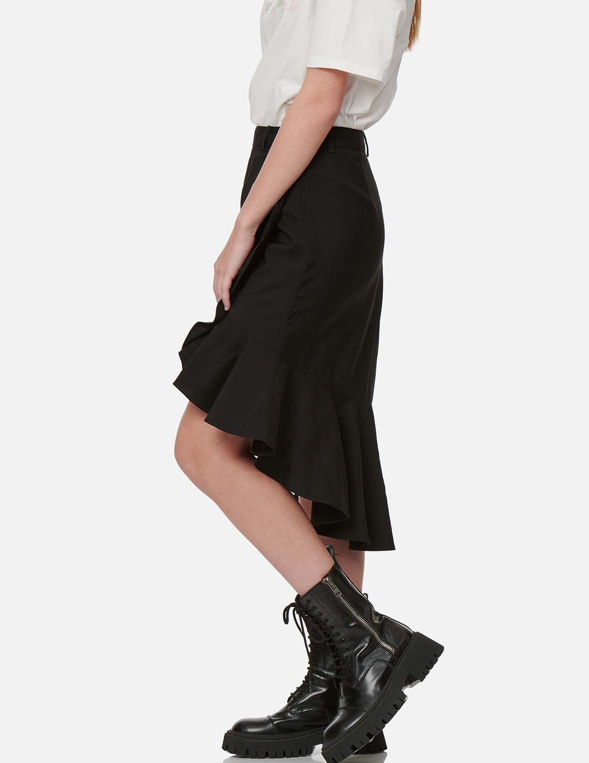 Asymmetric Ruffle Skirt - 5