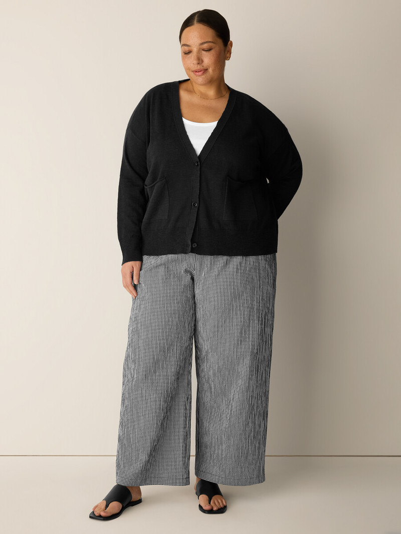 Organic Linen Cotton Slub Slouchy Cardigan 6