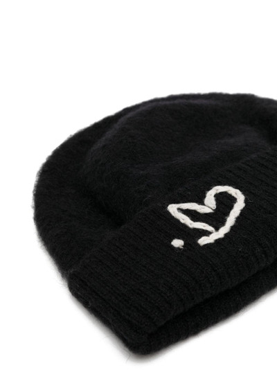 ADER error heart-embroidered knitted beanie outlook