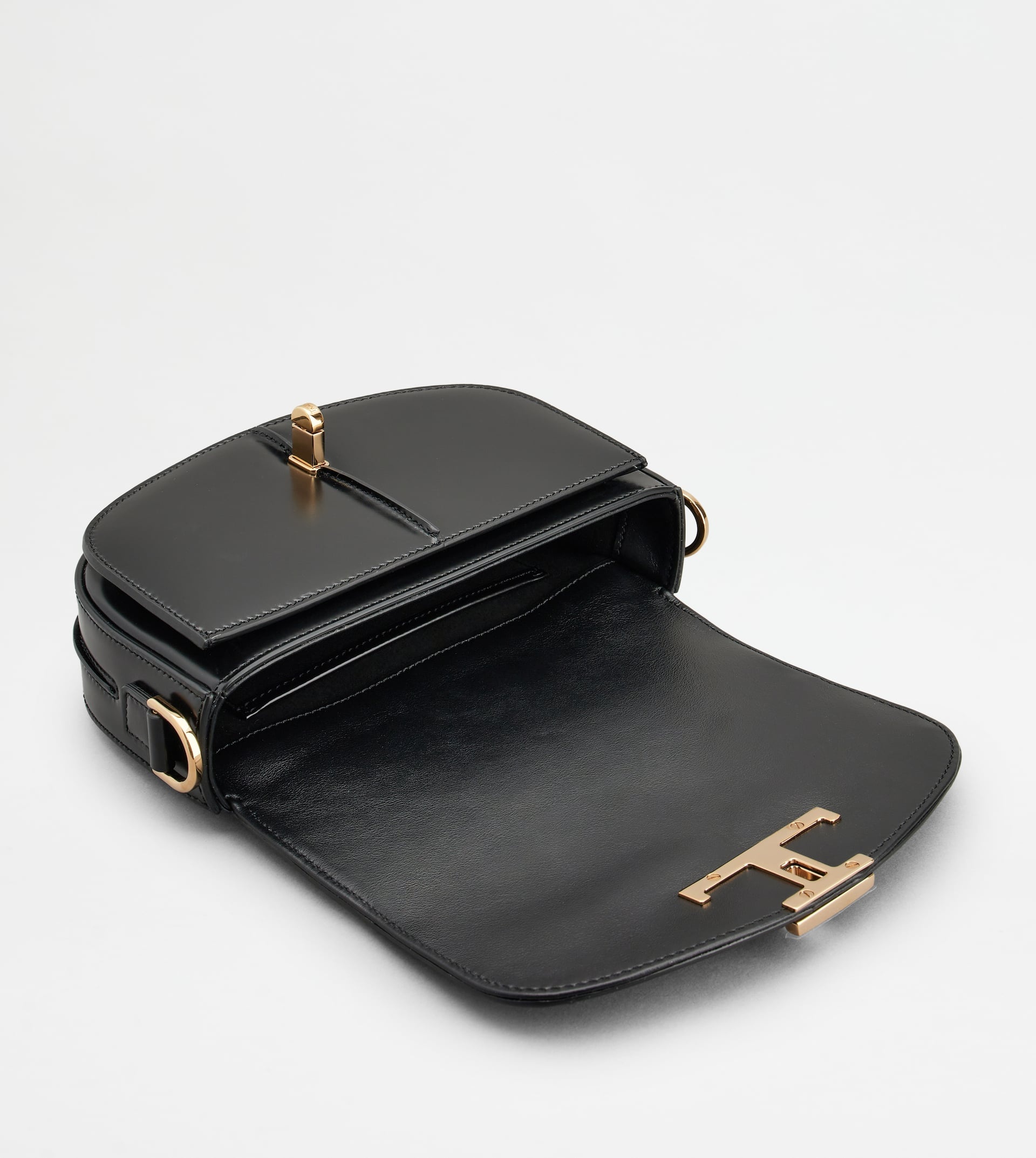 T TIMELESS SHOULDER BAG IN LEATHER MINI - BLACK - 6