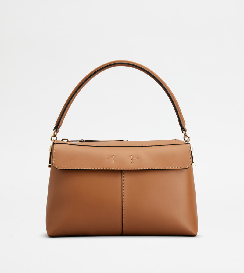 TOD'S T CASE BAULETTO IN LEATHER SMALL - BROWN 1
