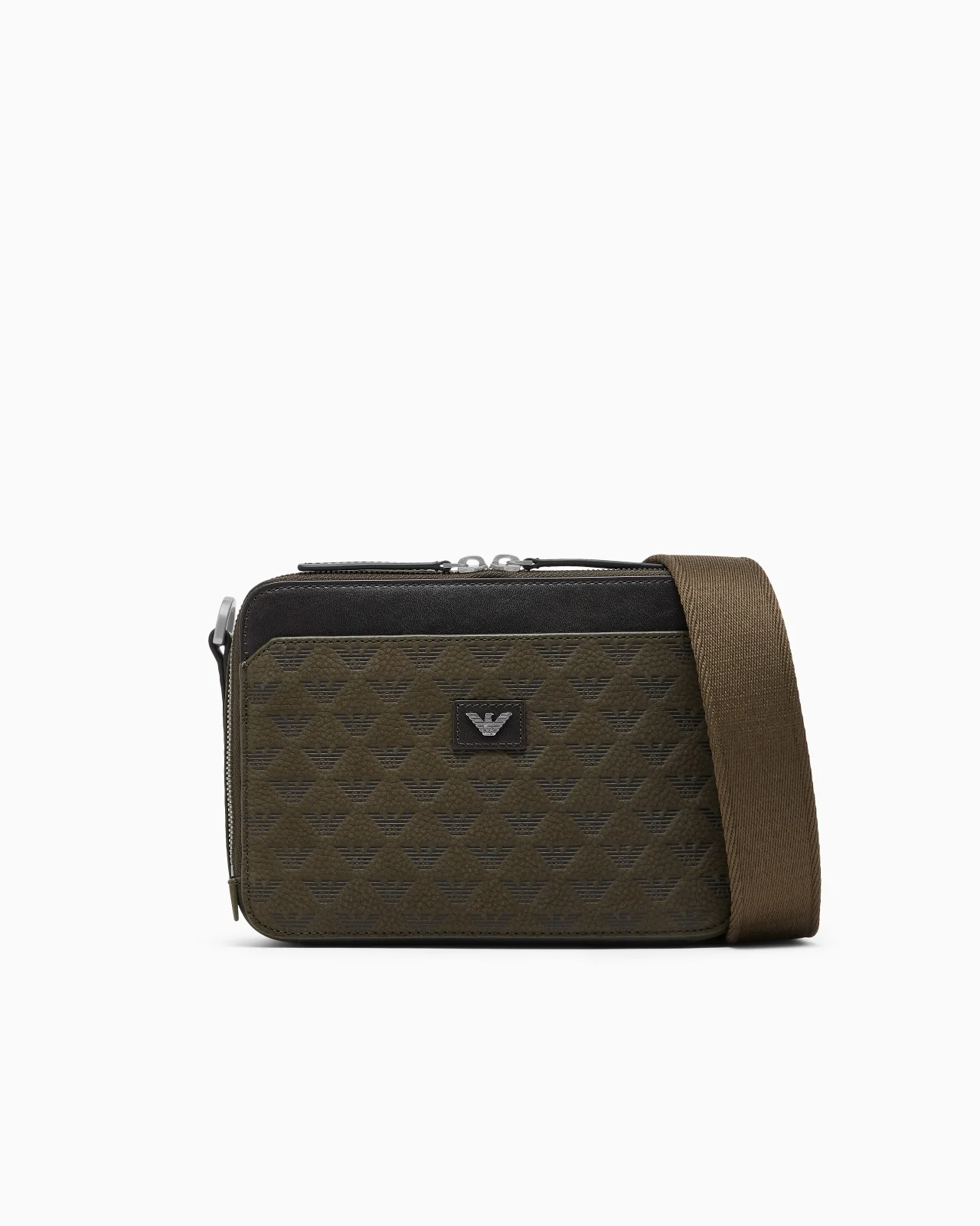 CROSSBODY CAMERA BAG IN TEXTURED LEATHER WITH A ZIP CLOSURE - 1
