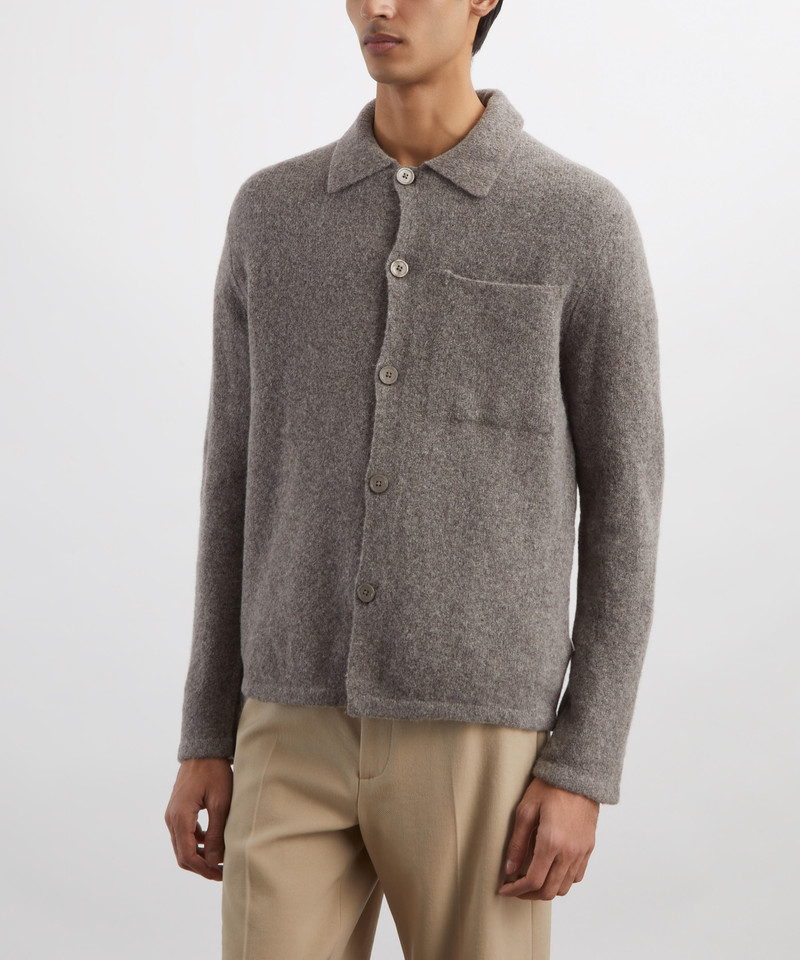 NN07 Jonas Boucle Yarn Polo Cardigan outlook