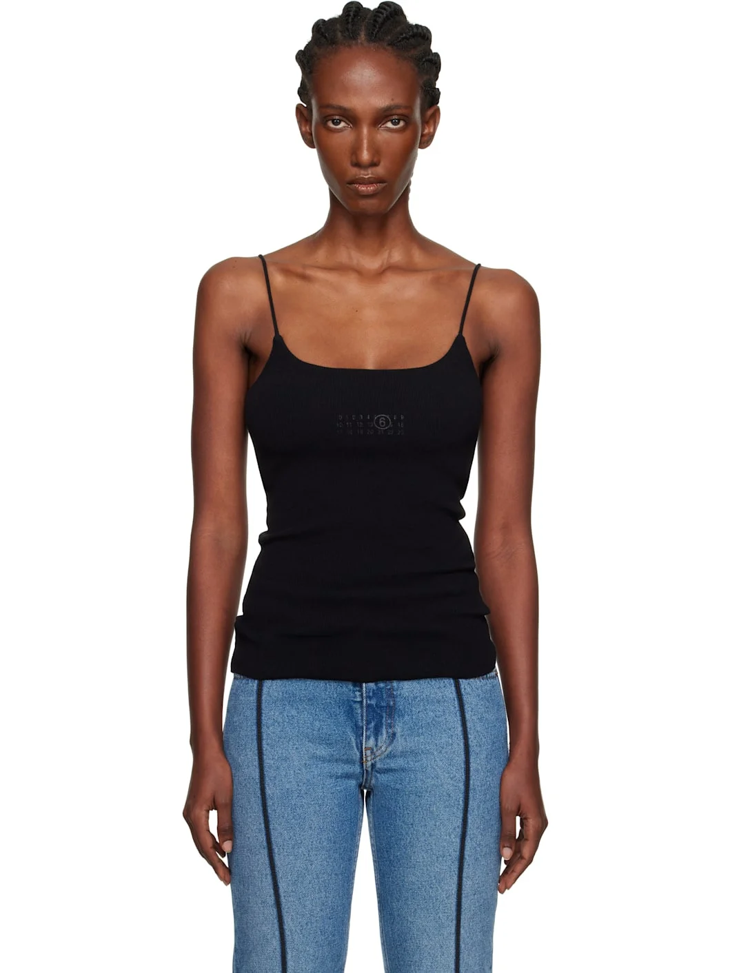 Black Lycra Jersey Tank Top - 1