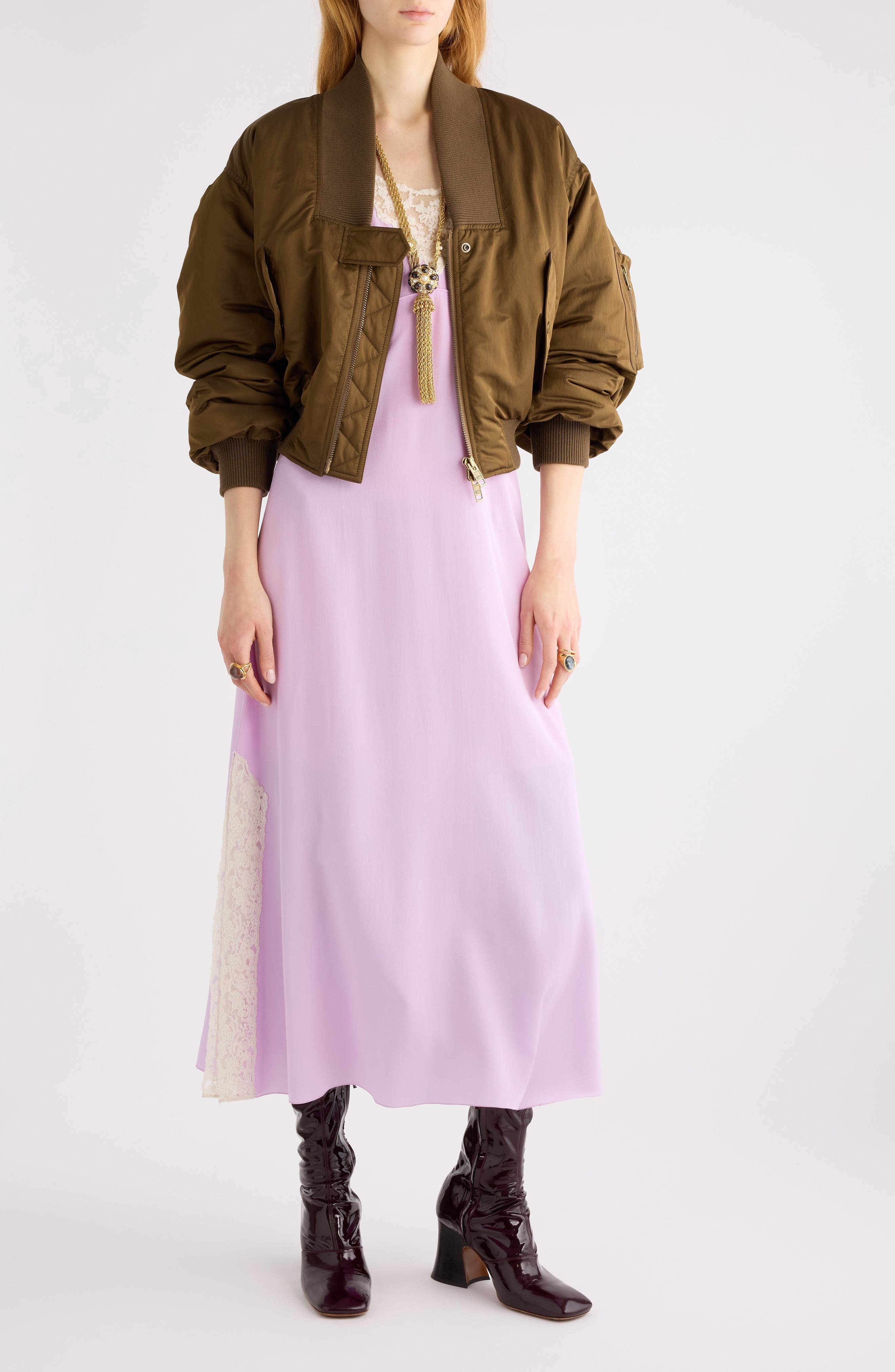 Chloé Oversize Bomber Jacket in Authentic Brown at Nordstrom - 2