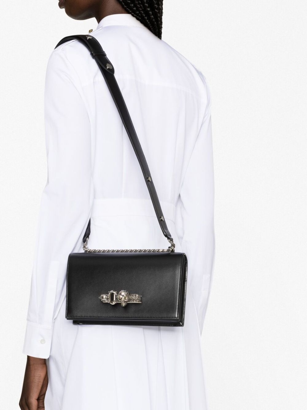 Jewelled leather shoulder bag - 3