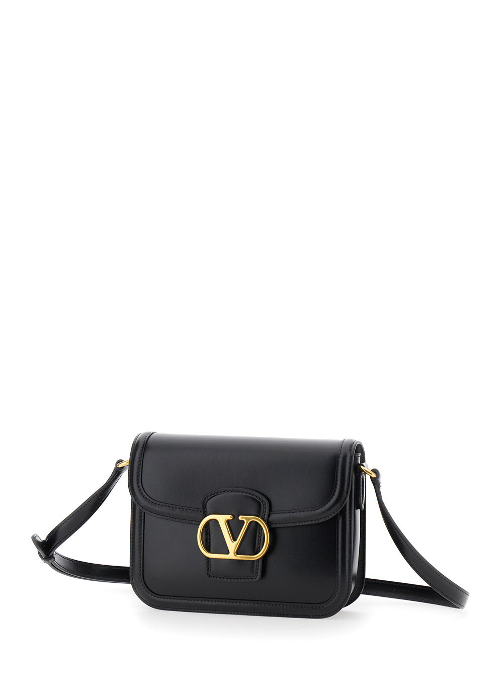 Valentino Garavani Women '9To5' Black Crossbody Bag With Vlogo Detail On The Front And Adjustable Sh - 2