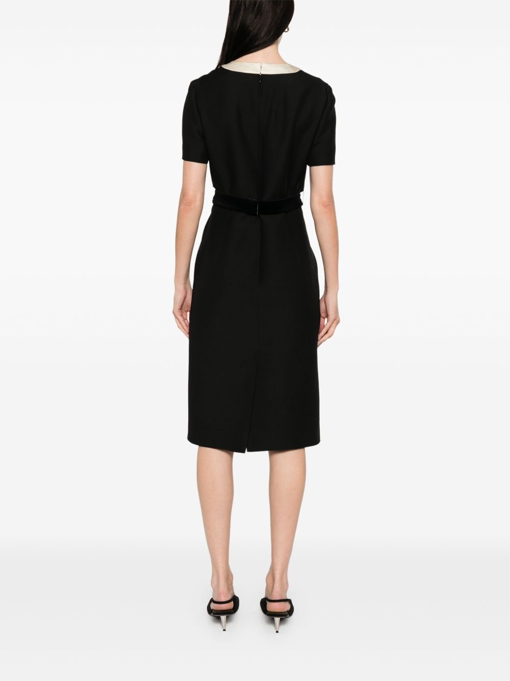 bow-detail midi dress - 4