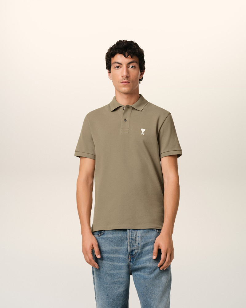 AMI Paris GREEN COTTON AMI DE COEUR POLO SHIRT outlook