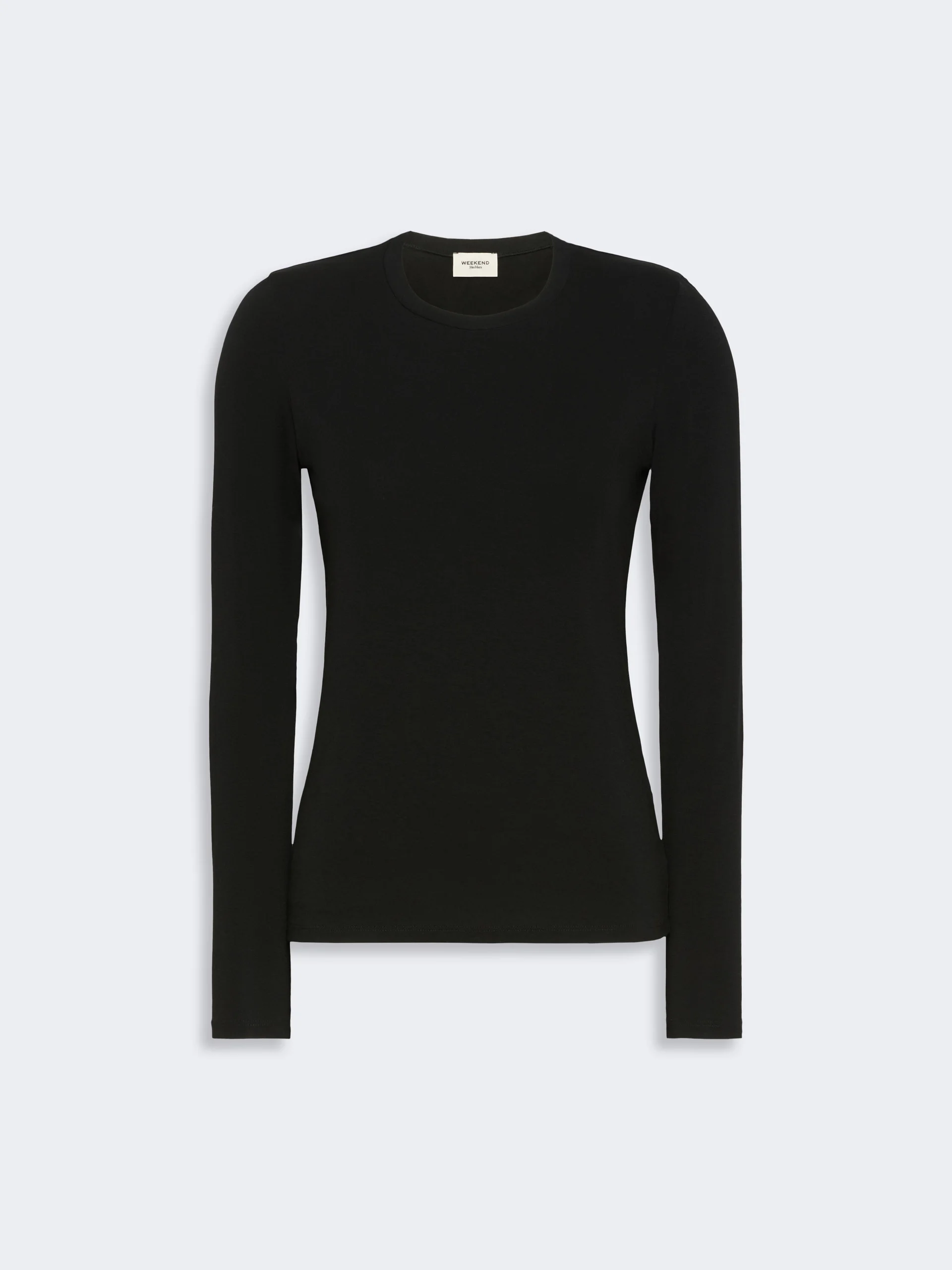 MULTIE Stretch viscose jersey T-shirt - BLACK - 1