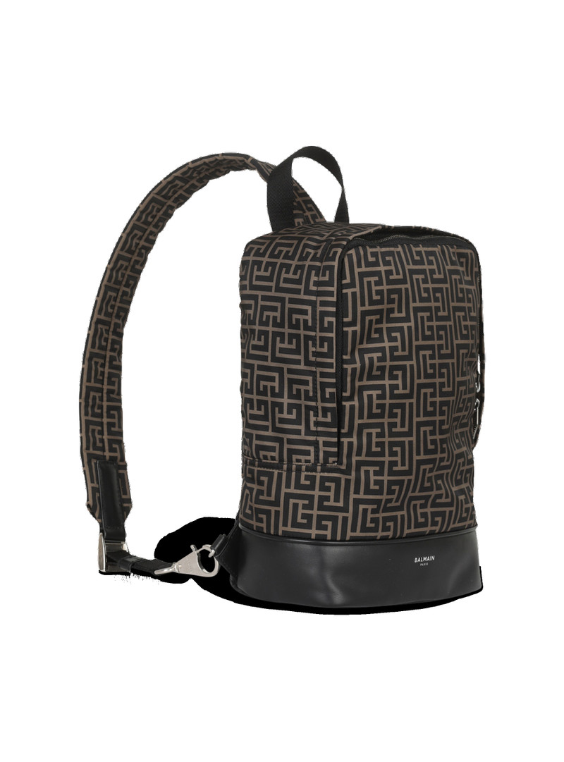 Balmain Bicolor jacquard 1945 crossbody backpack outlook