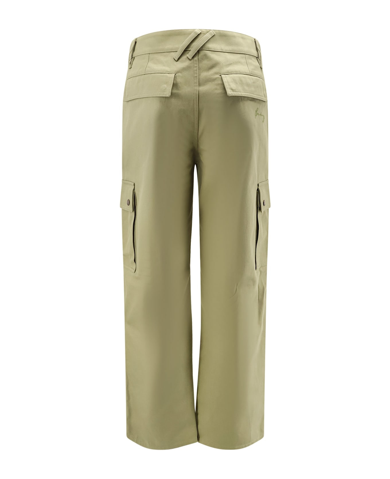 Cotton Trousers With Logo Embroidery - 2