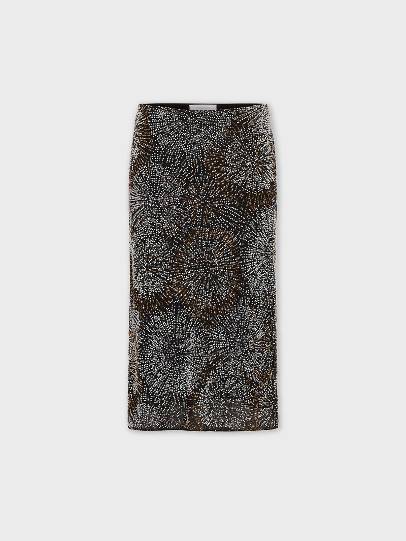 CREPE SKIRT WITH PEARL EMBROIDERY 6
