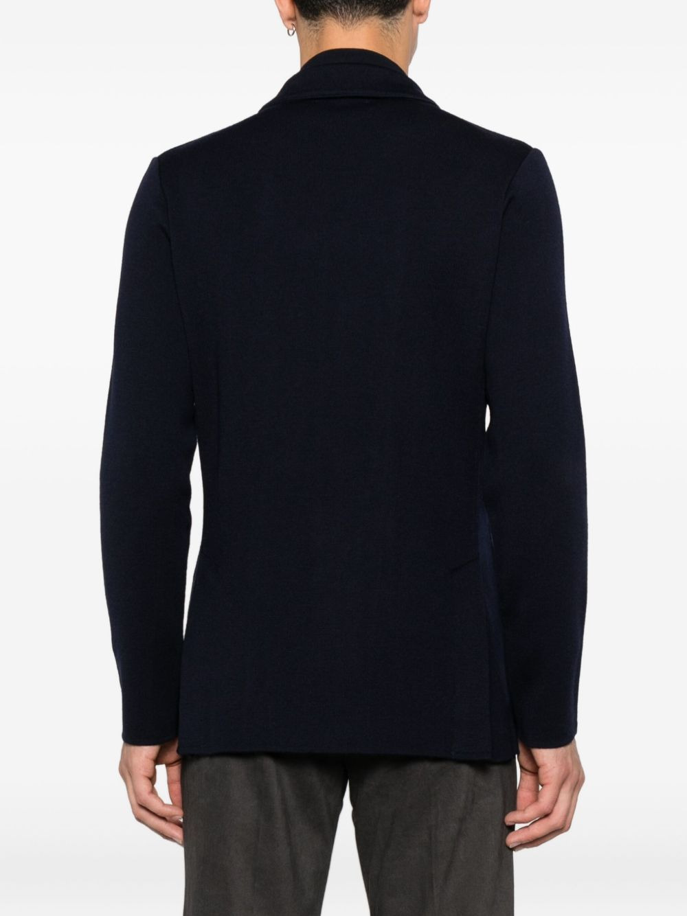 double-breasted patch-pocket jacket - 4