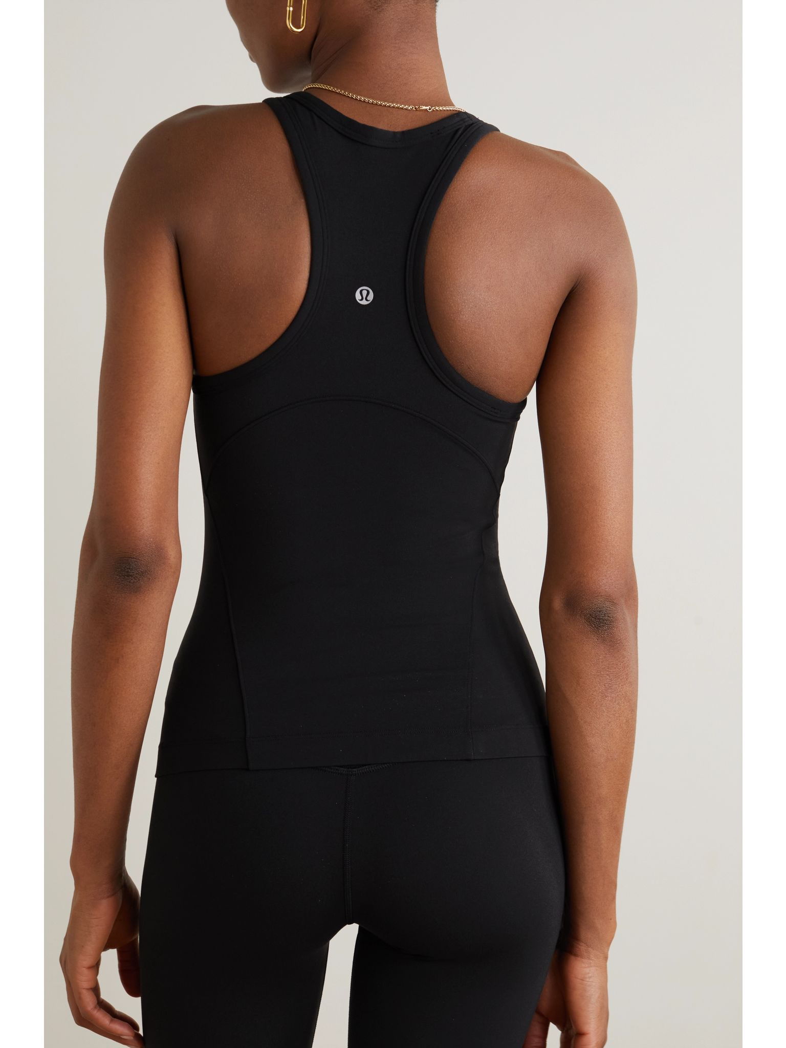 Align™ Waist-Length Racerback Nulu™ tank Black - 4
