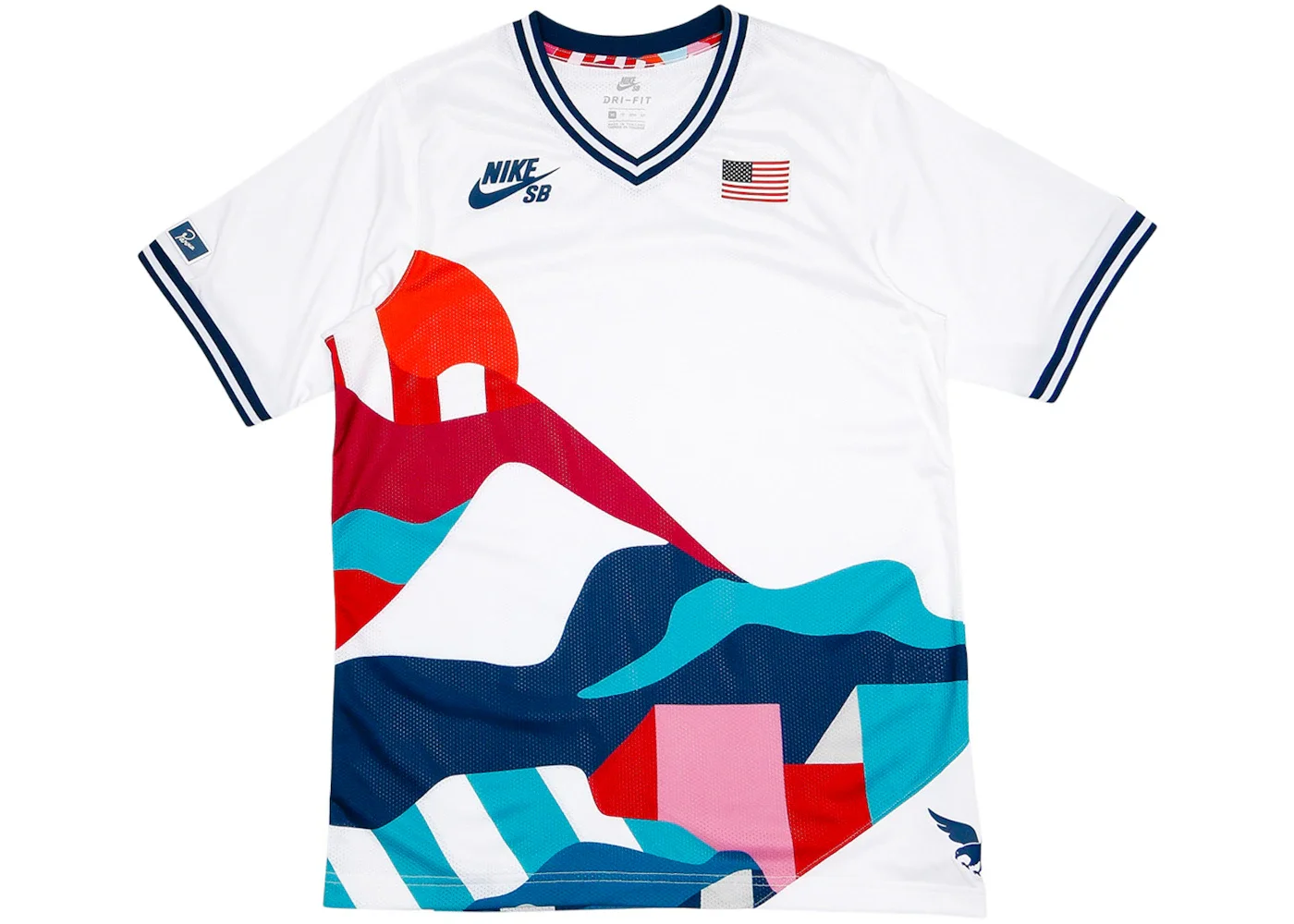 Nike SB x Parra USA Federation Kit Crew Jersey White/Brave Blue - 1