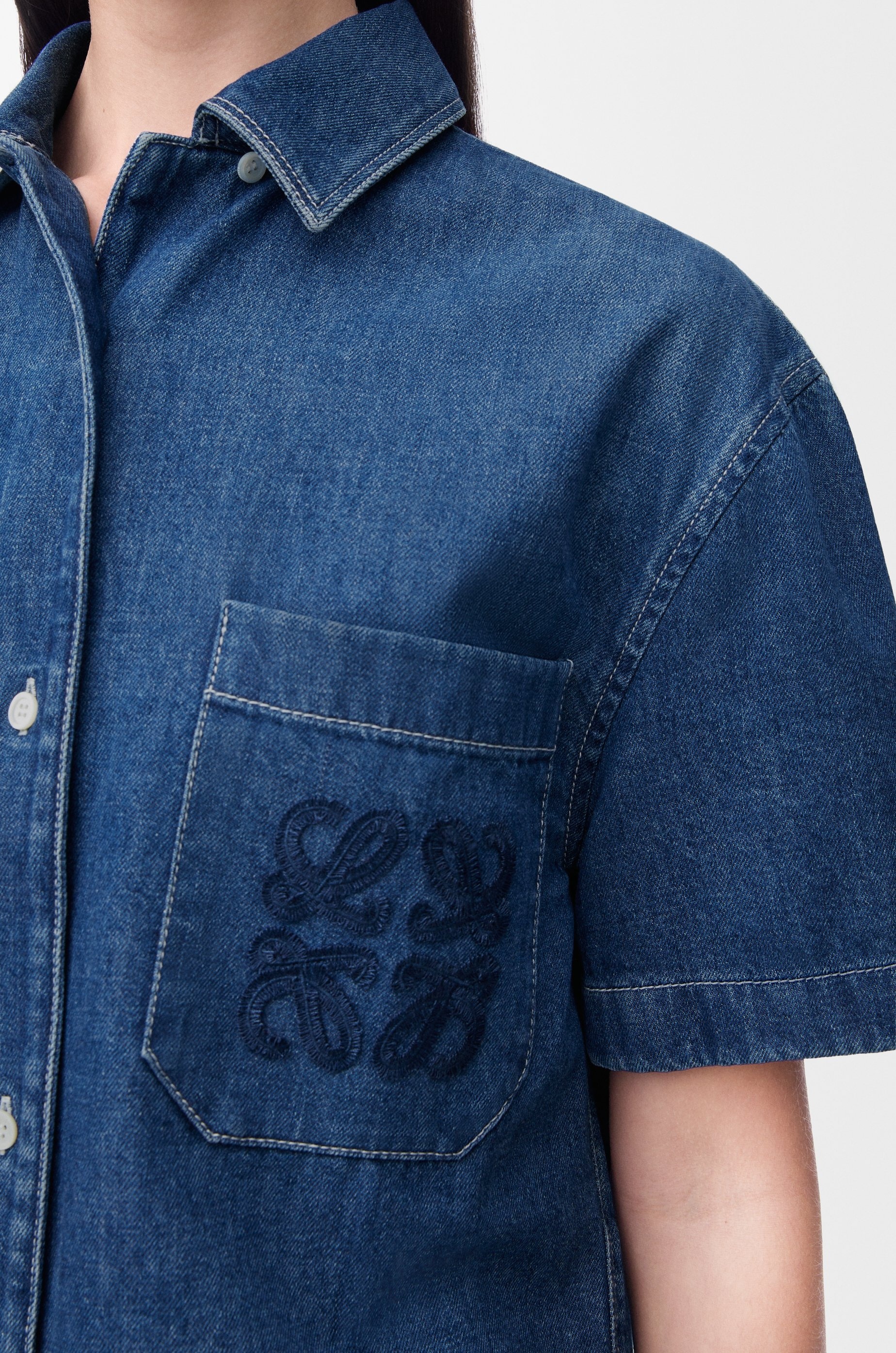 Short sleeve shirt in denim - 5