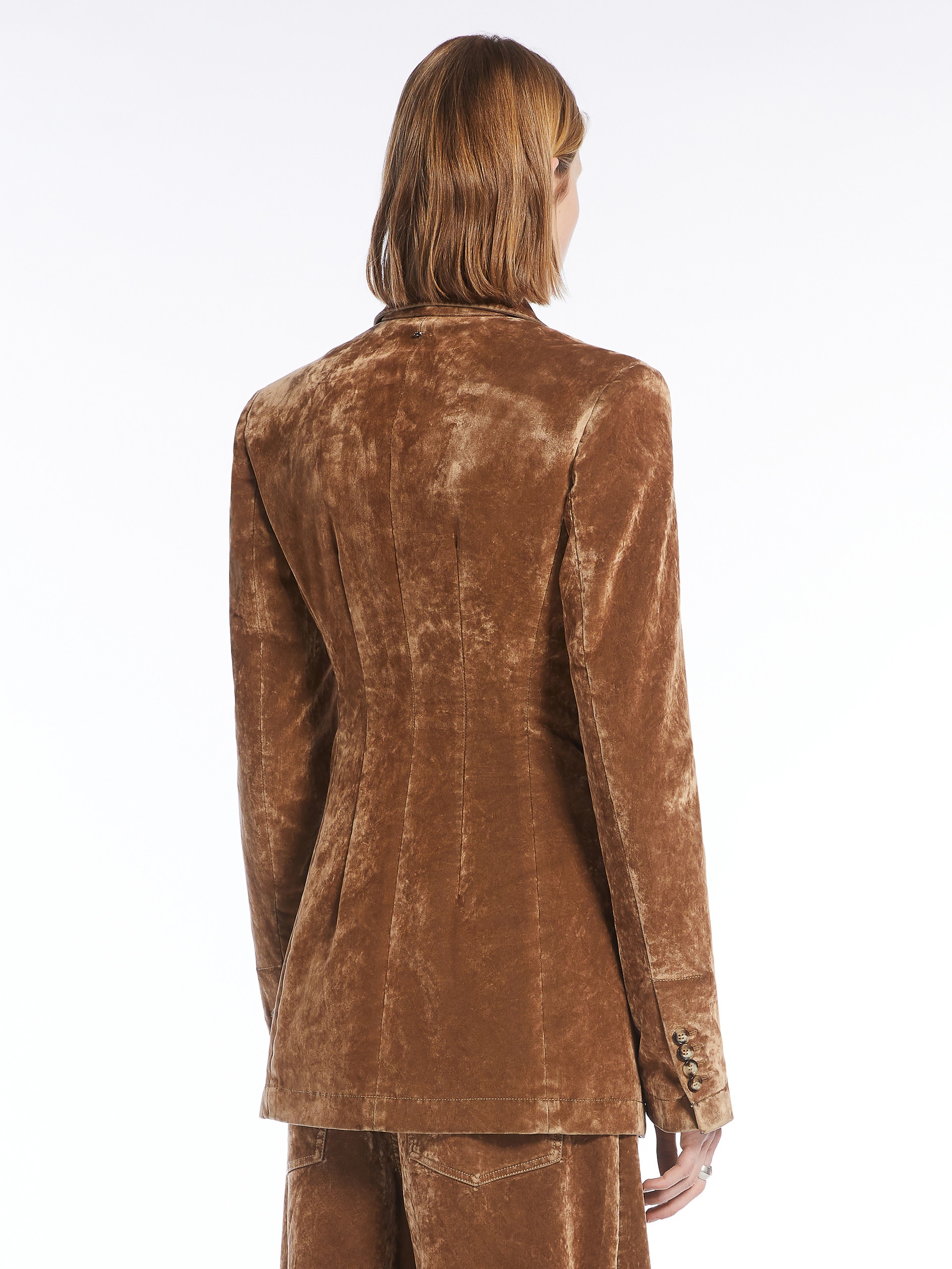 Sportmax SPOLETO Flocked denim blazer | REVERSIBLE