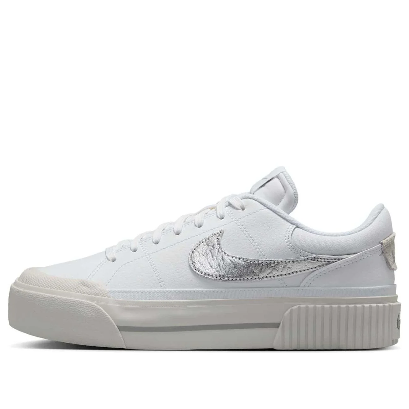 (WMNS) Nike Court Legacy Lift 'White Metallic Silver' HQ2307-100 - 1