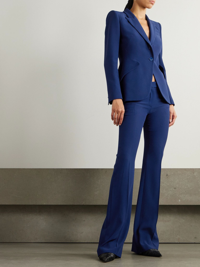 Alexander McQueen Crepe blazer Midnight blue outlook
