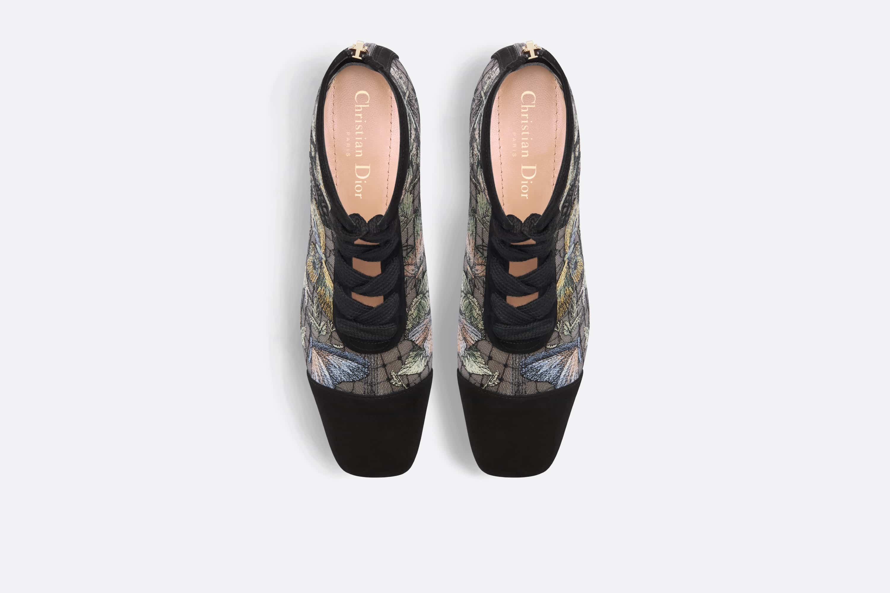 ２色展開★Dior★Naughtily-Dブーツ Naughtily-D Heeled Ankle Boot Transparent Mesh with Black