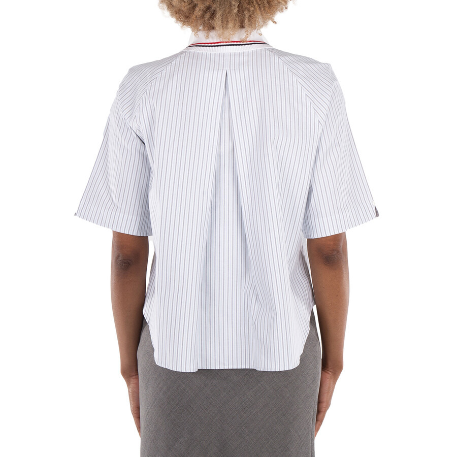 Thom Browne Box Pleat Stripe Poplin Shirt - 3
