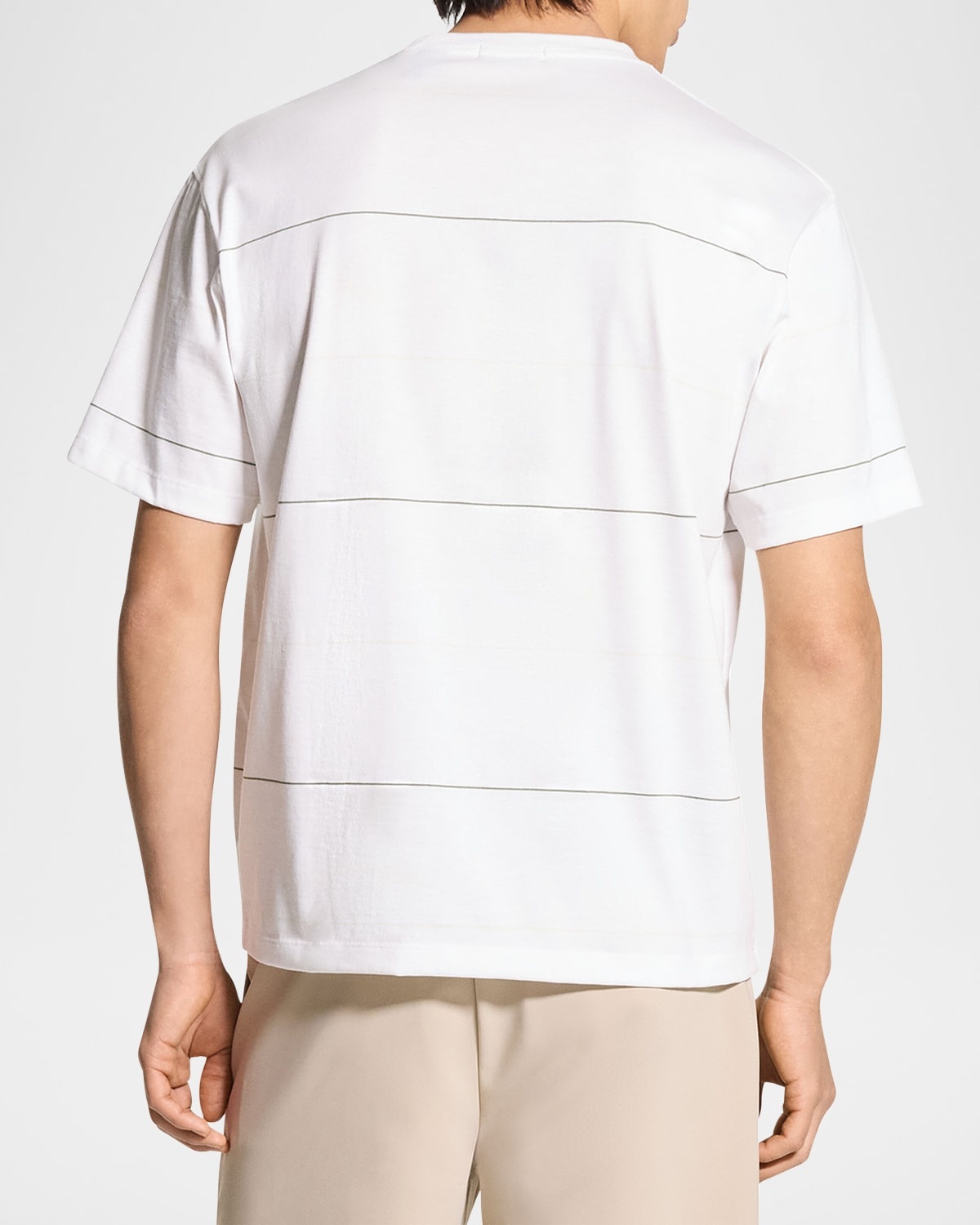 Men's Pima Cotton Wide Stripe Crewneck T-Shirt - 3