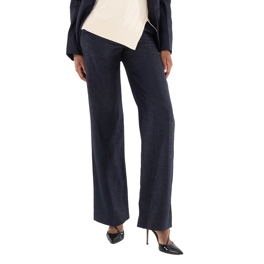 Stella McCartney Ladies Black High-Waist Straight Trousers - 3