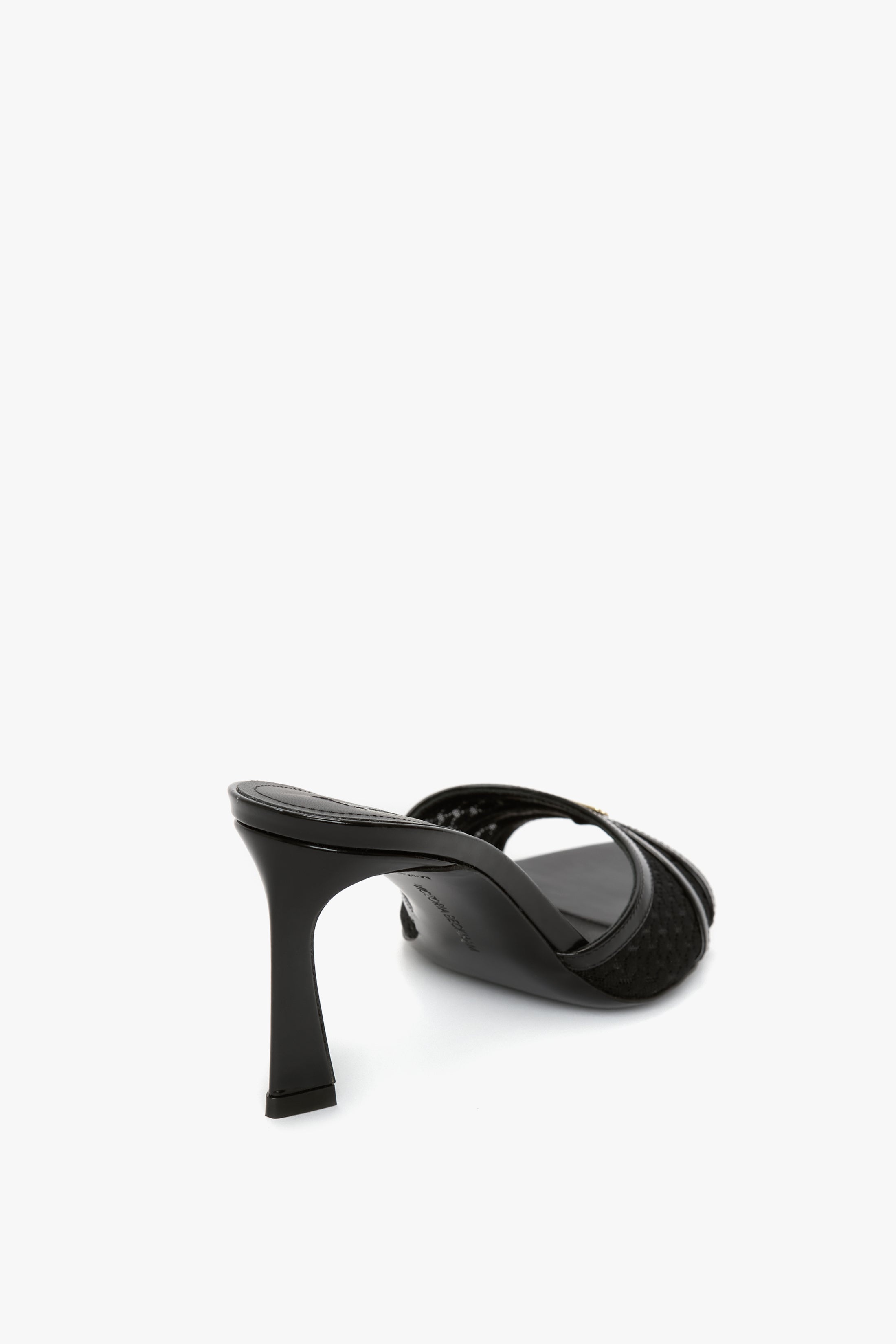 Mesh Open Toe Mule In Black - 3
