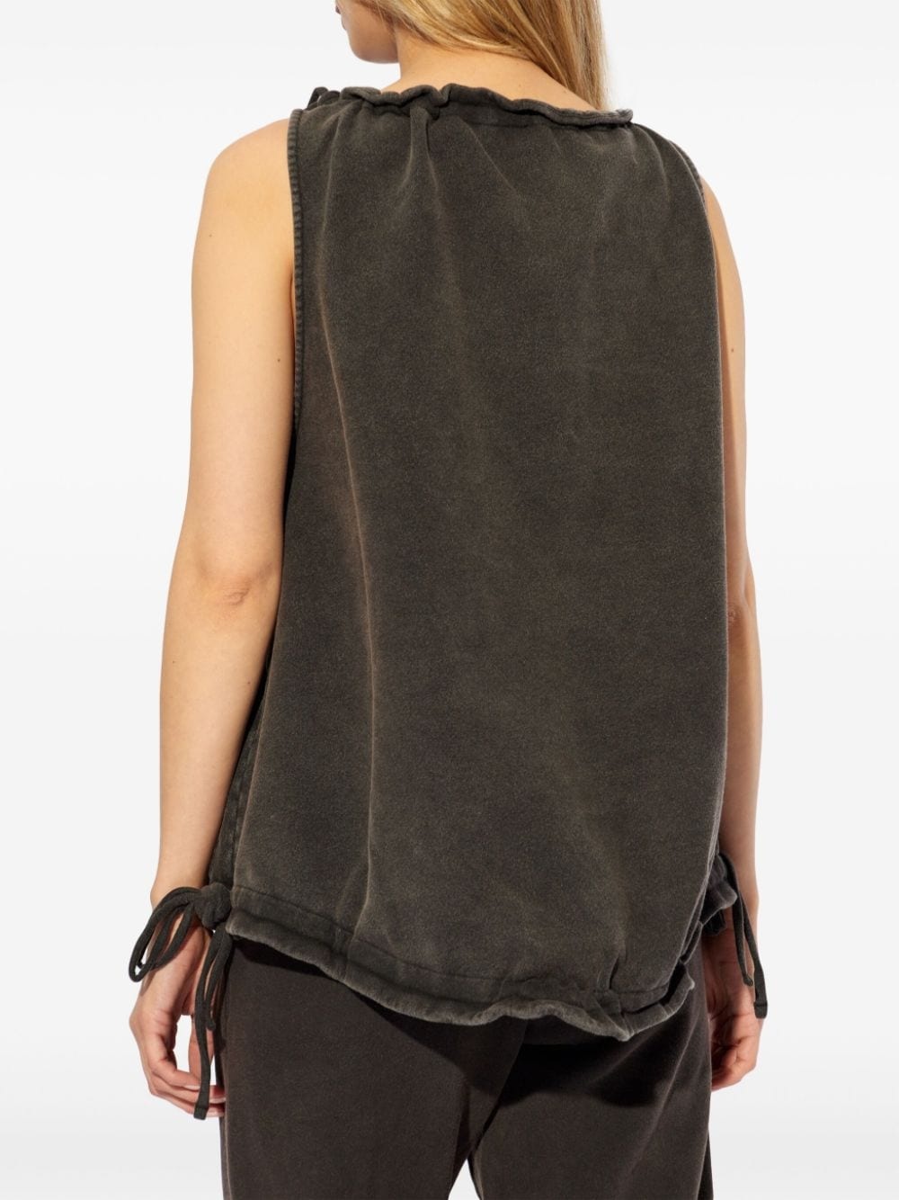 drawstring cotton tank top - 4