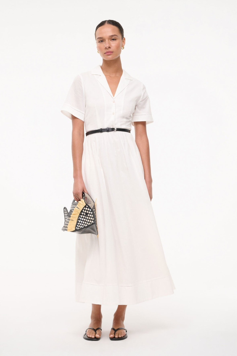 STAUD STAUD MERYL DRESS WHITE outlook
