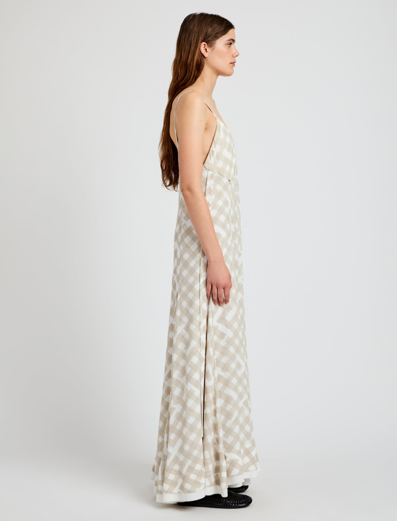 Proenza Schouler June Dress in Printed Crepe De Chine outlook