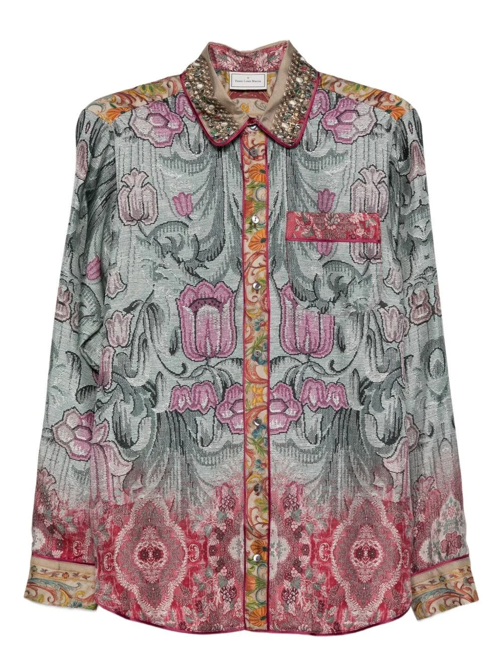 Printed silk shirt - 1
