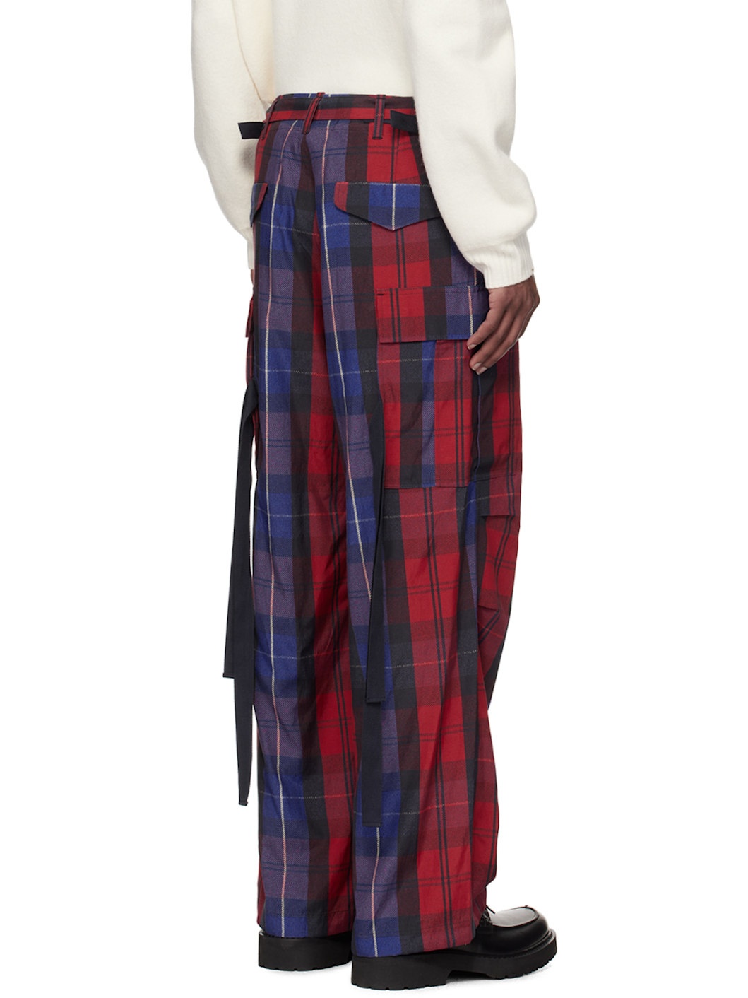 SSENSE Exclusive Red Plaid Cargo Pants - 3