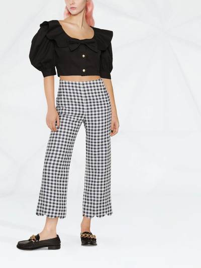 Alessandra Rich bow-detail cropped blouse outlook