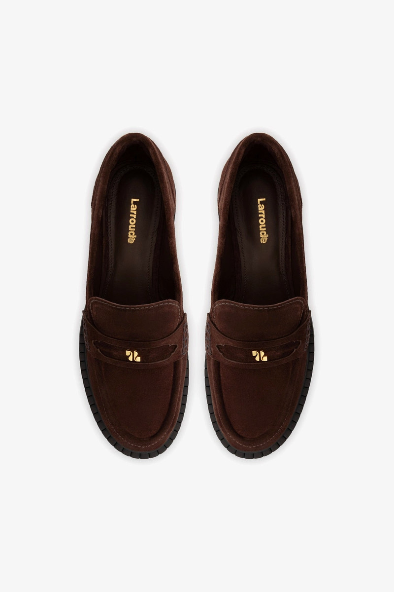 Suki Lugsole Loafer In Brown Suede 6