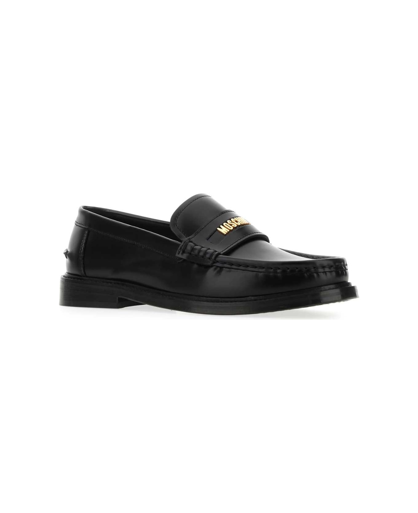 Black Leather Loafers - 2