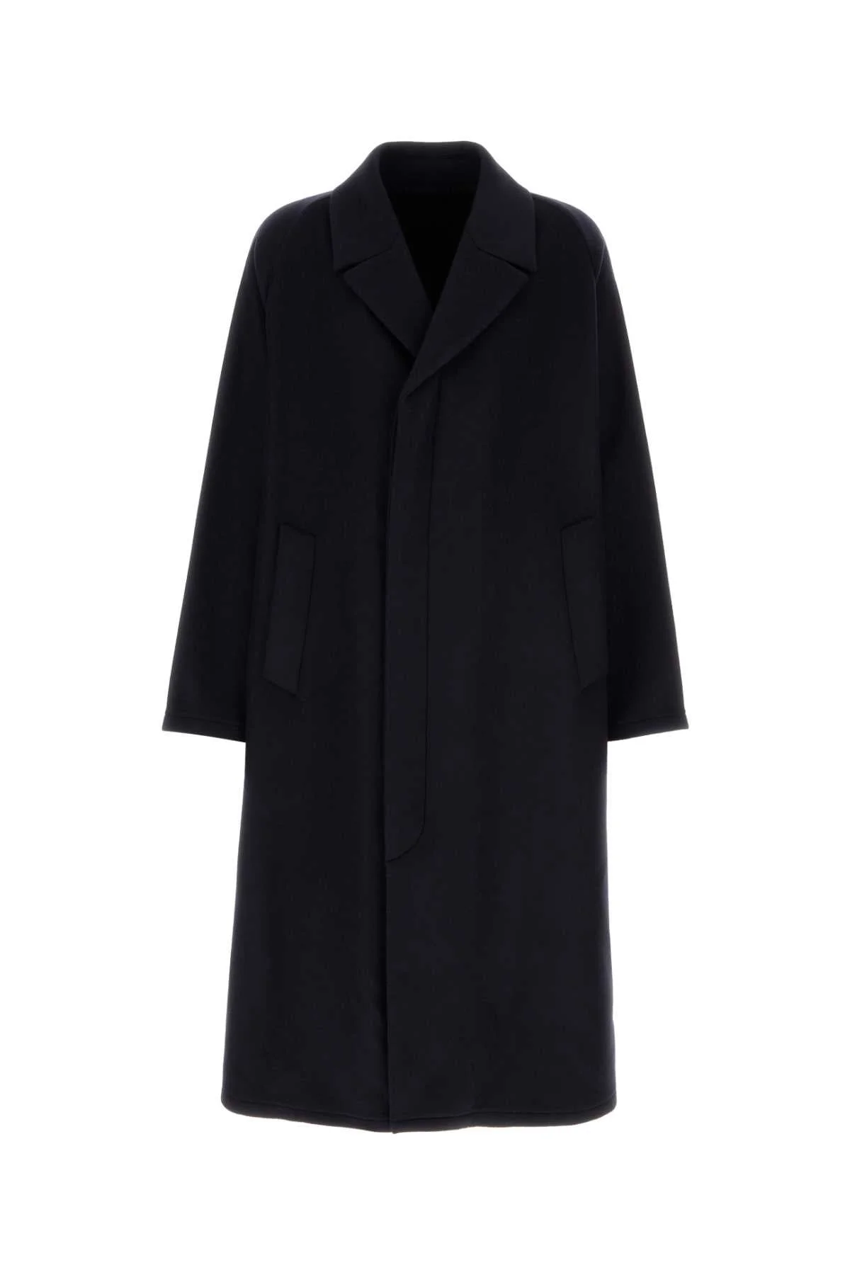 Prada Men Midnight Blue Wool Blend Coat - 1