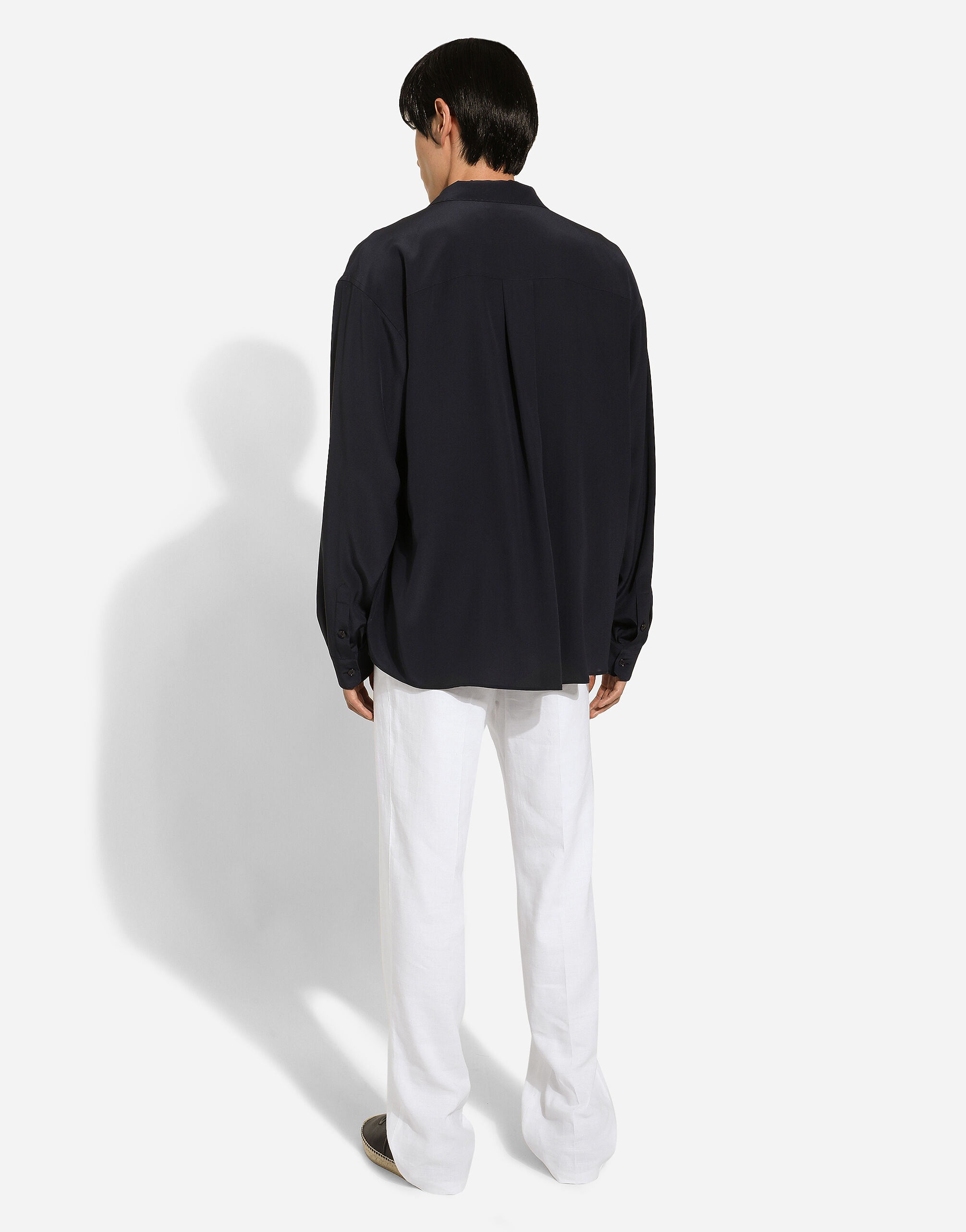 Oversize silk crepe de chine shirt - 3