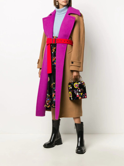 MSGM colour-block double-breasted coat outlook