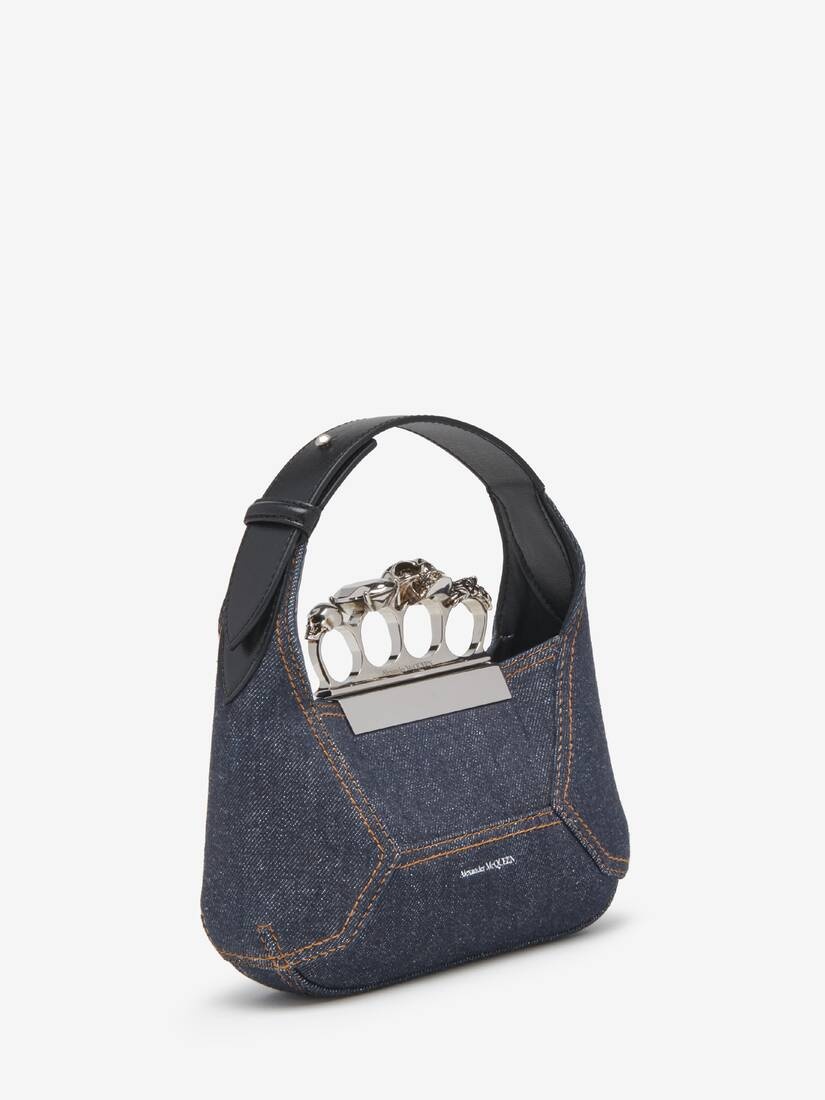 Women's The Jewelled Hobo Mini Bag in Denim - 2