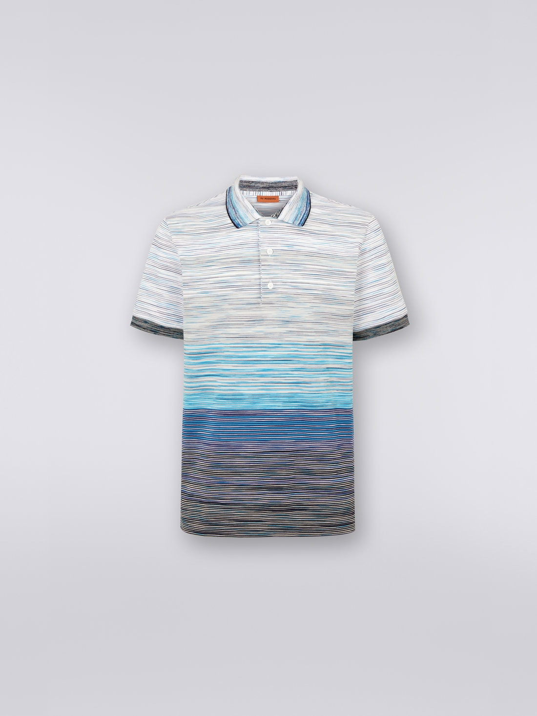 Slub cotton piqué polo shirt - 1