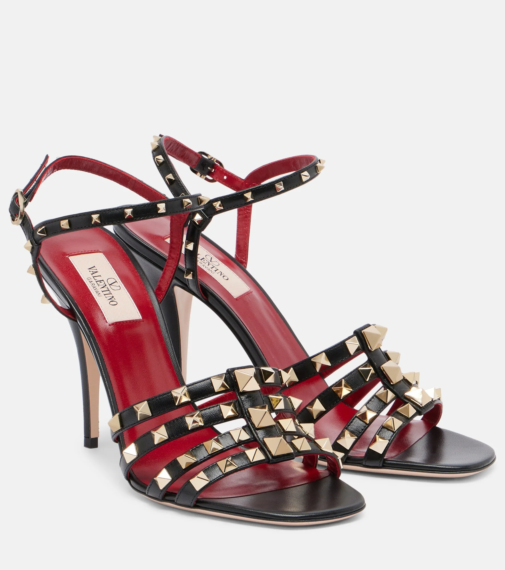 Rockstud leather sandals - 1