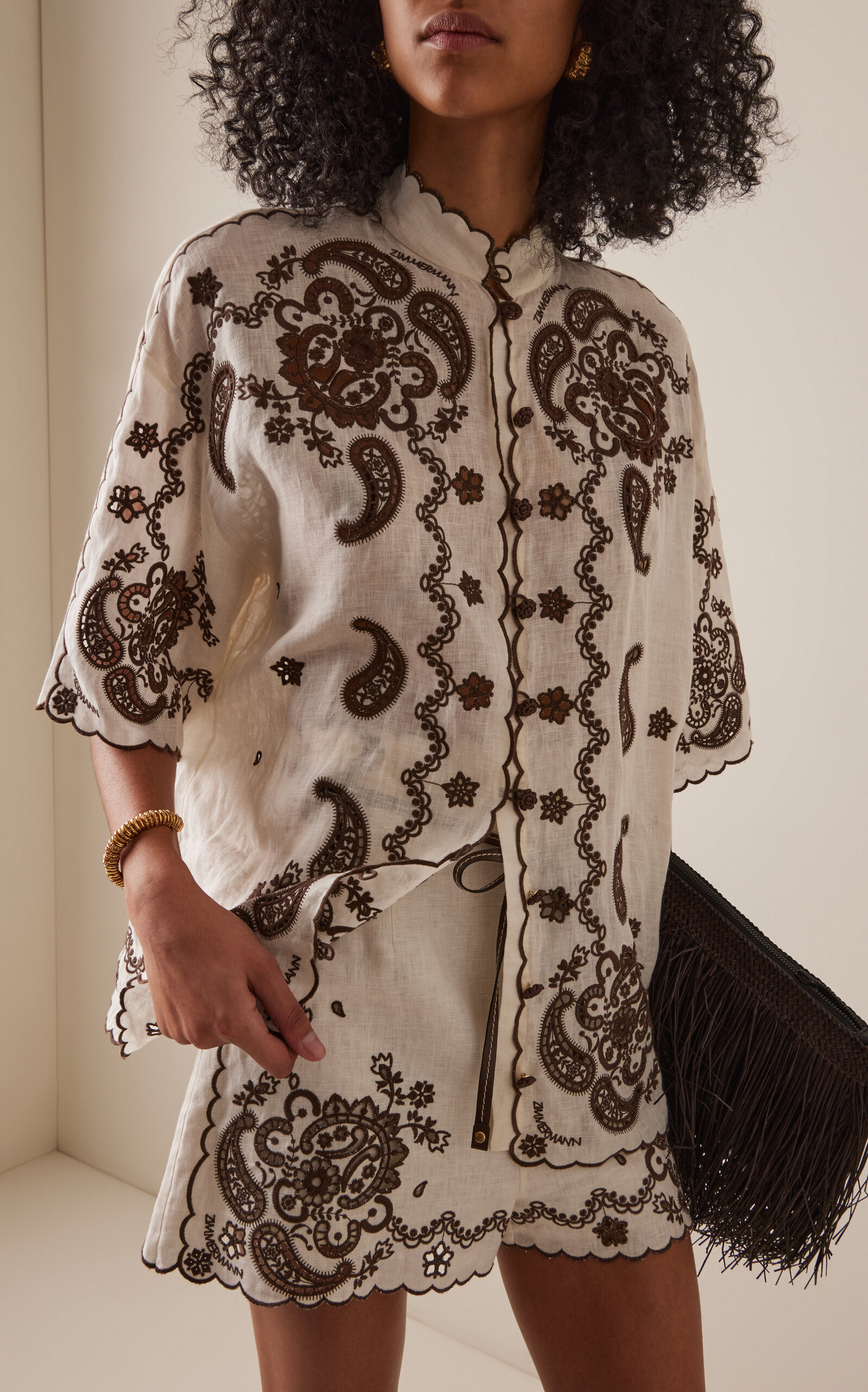 Ascension Embroidered Linen Shirt white - 2