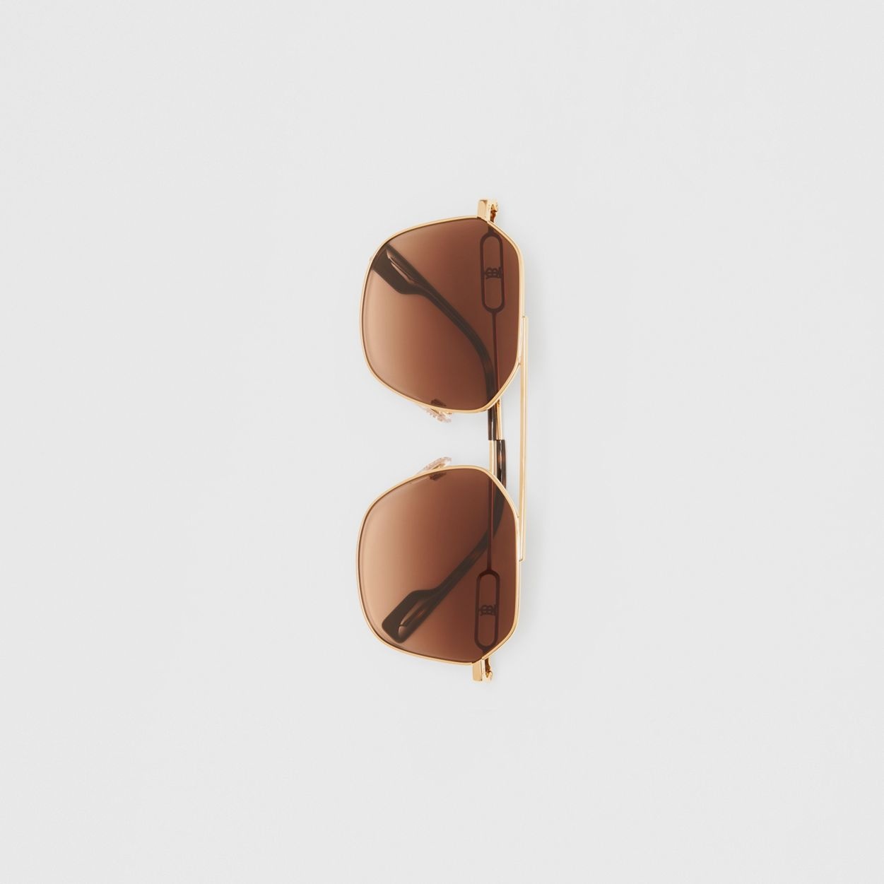 Chain-link Detail Geometric Frame Sunglasses - 4